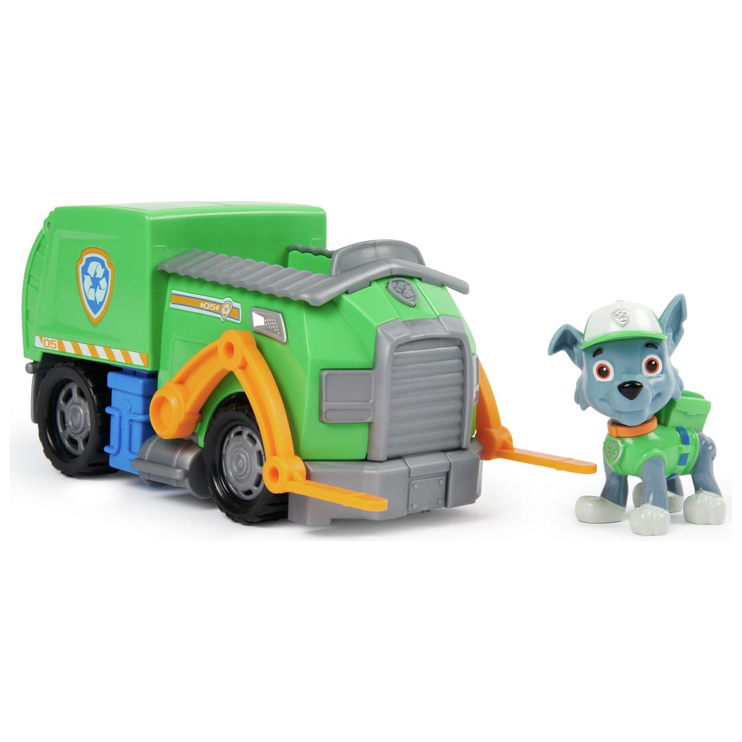 PAW Patrol Rocky's Recycling Truck toy vehicle, imported from the UK