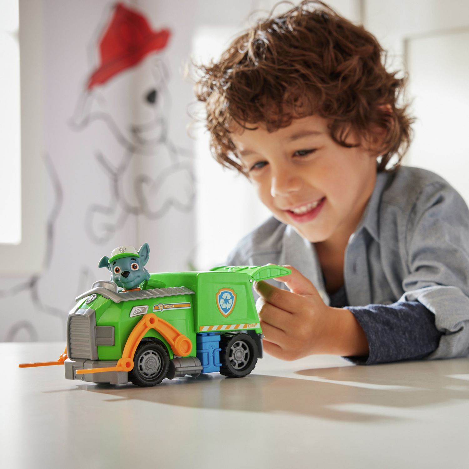 PAW Patrol Rocky's Recycling Truck toy vehicle, imported from the UK
