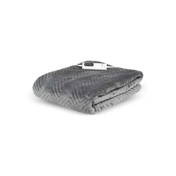 Dreamland Intelliheat Luxury Herringbone Heated Throw - Grey GOODS Superdrug   