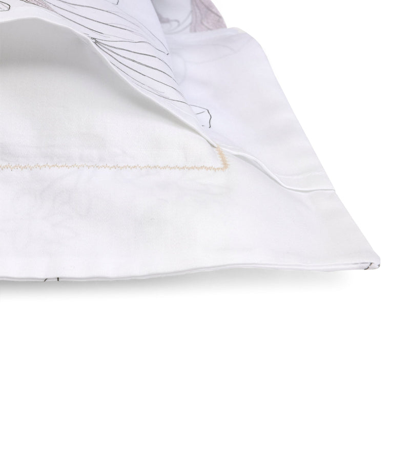 Yves Delorme Floral Orchidee Square Oxford pillowcase 65cm x 65cm (British brand)