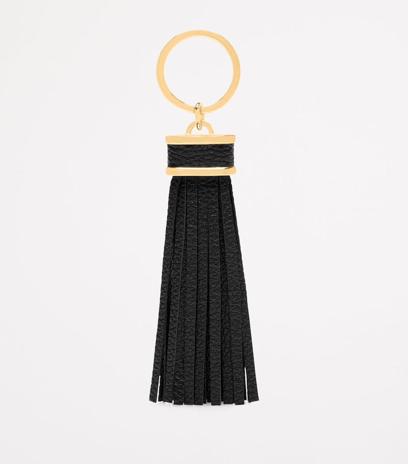 TOM FORD Leather T Tassel Keyring, imported from the UK