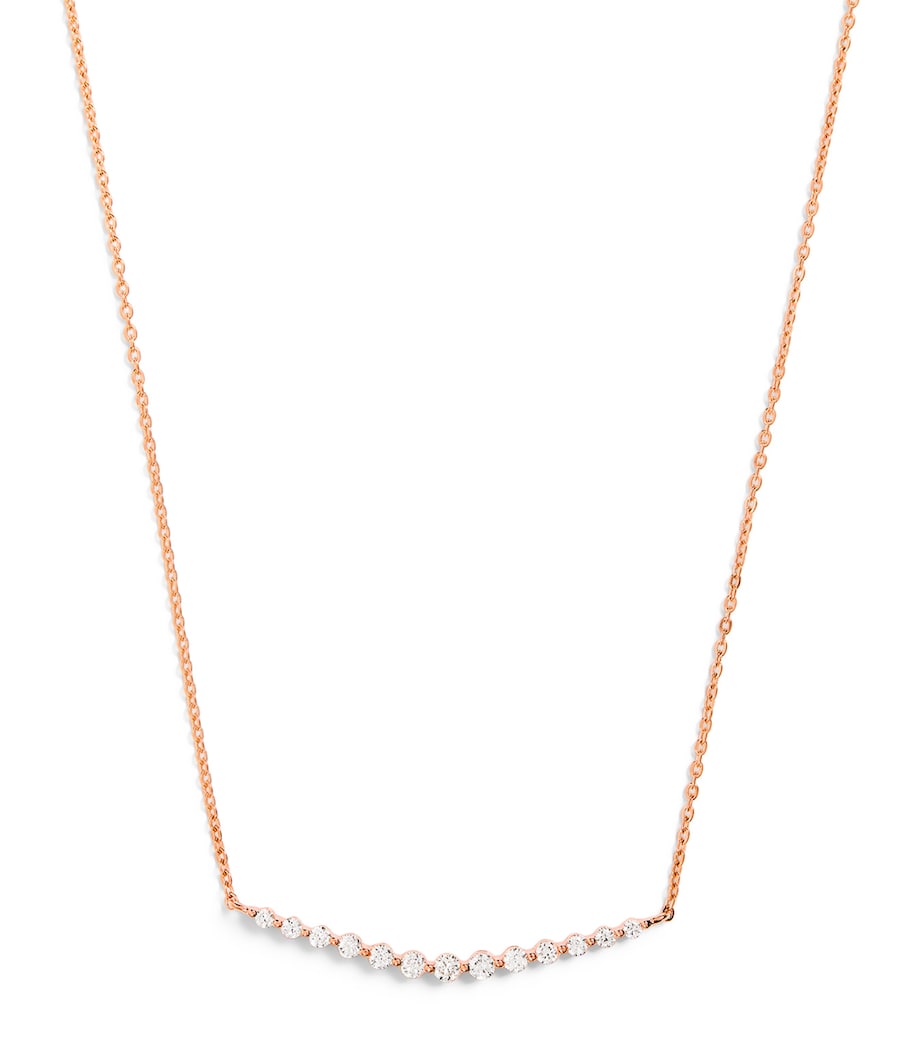 Harrods rose gold graduating diamond pendant necklace 0.50ct, UK version