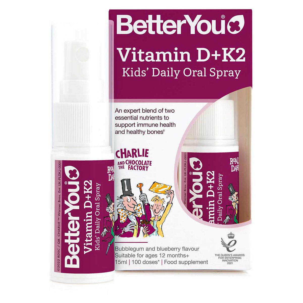 BetterYou Roald Dahl Vitamin D+K2 Spray - 15ml GOODS Boots   