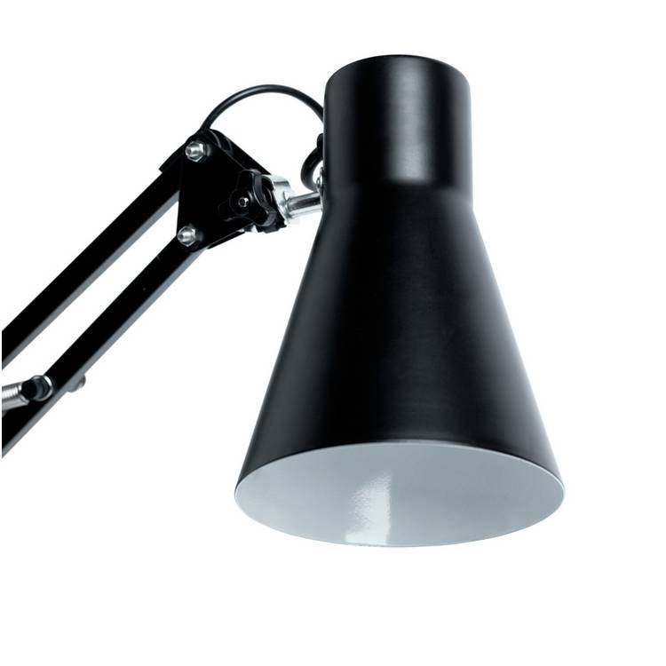 Habitat matt black swing arm desk lamp (British brand)