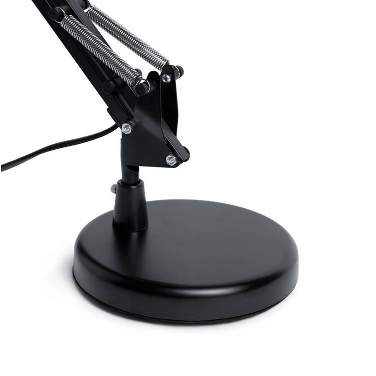 Habitat matt black swing arm desk lamp (British brand)