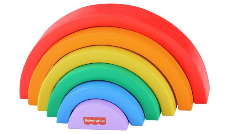 Fisher-Price Toddler Toy Wooden Stacking Rainbow GOODS Argos