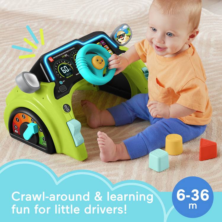 Fisher Price Laugh & Learn Sit & Steer Driver activity toy (British brand)