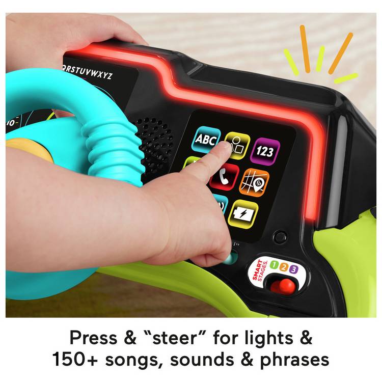 Fisher Price Laugh & Learn Sit & Steer Driver activity toy (British brand)