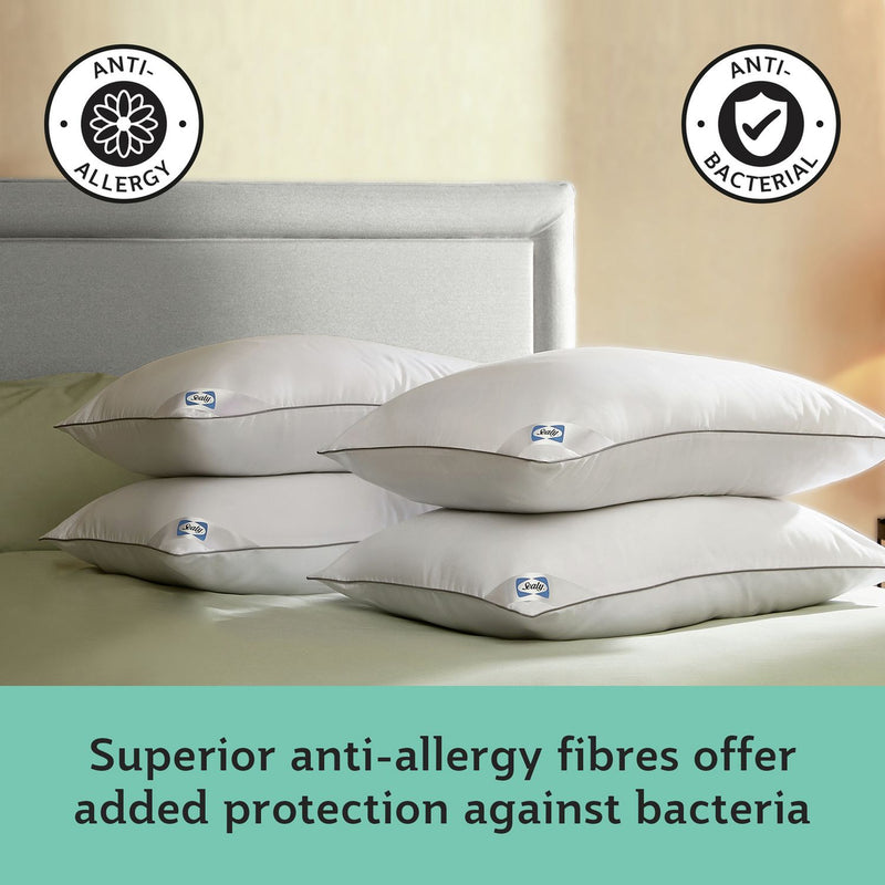 Sealy anti-allergy medium firm pillow 4-pack, UK version