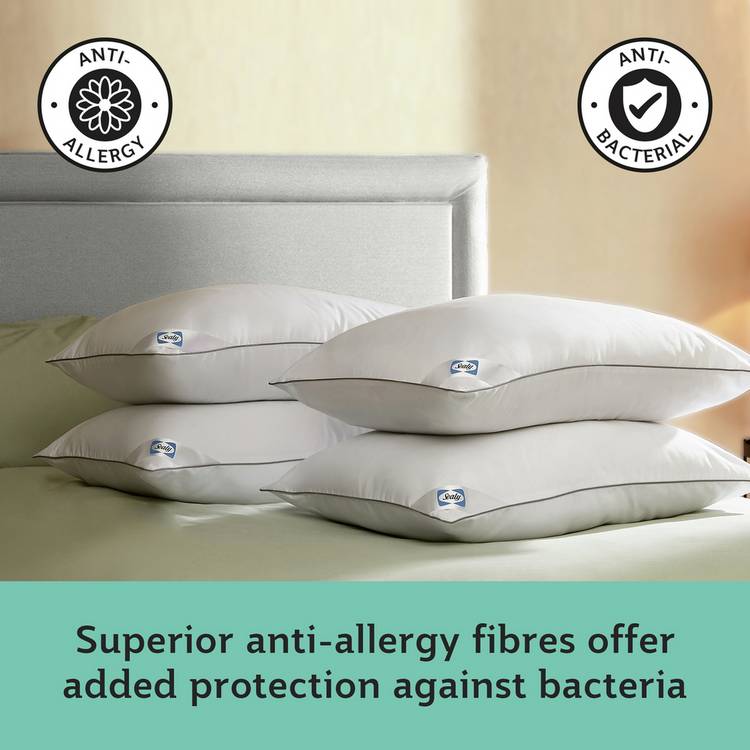 Sealy anti-allergy medium firm pillow 4-pack, UK version