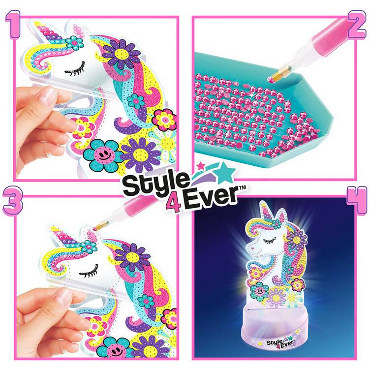 Style 4 Ever diamond art lamp set unicorn and butterfly - British product
