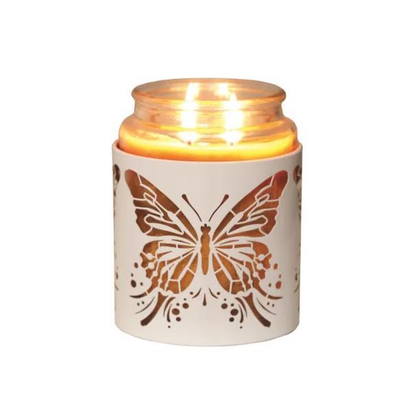 Aroma White Butterfly Tealight Holder 10.5cm, UK version