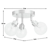 Argos Home chrome 3-light spotlight with adjustable shades, imported from the UK
