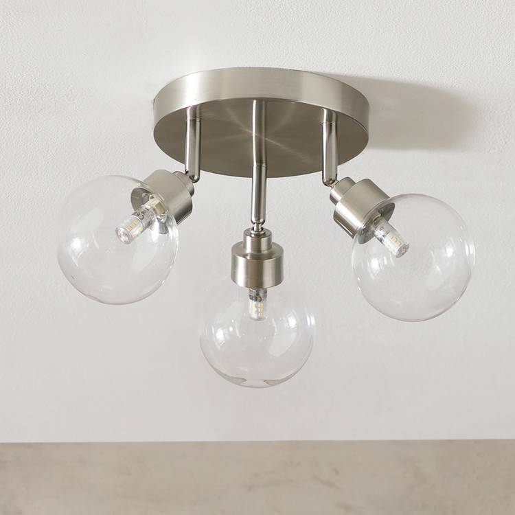 Argos Home chrome 3-light spotlight with adjustable shades, imported from the UK