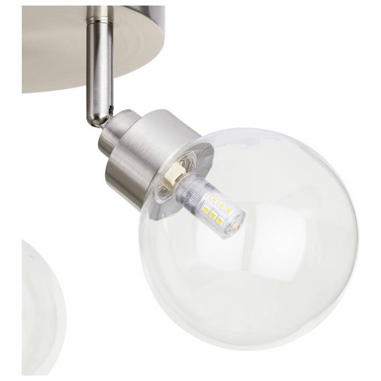 Argos Home chrome 3-light spotlight with adjustable shades, imported from the UK
