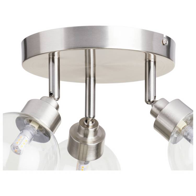 Argos Home chrome 3-light spotlight with adjustable shades, imported from the UK