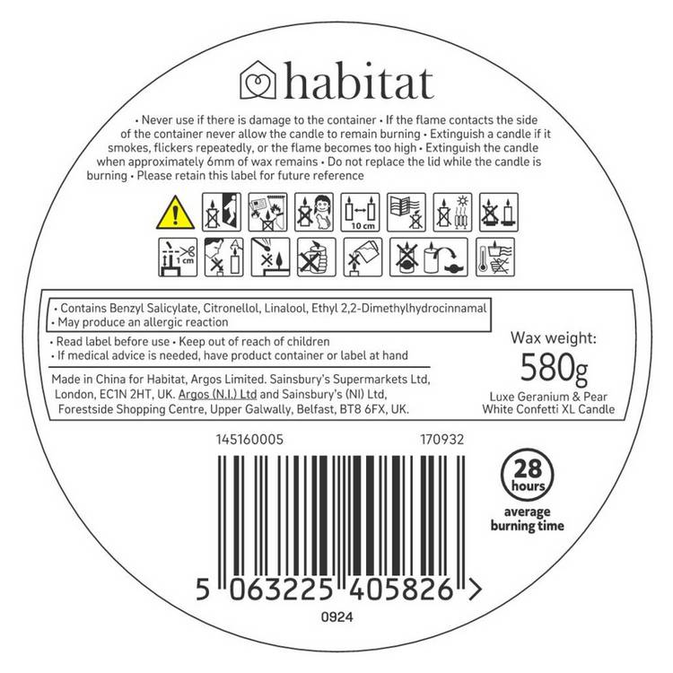 Habitat scented candle tomato leaf large, imported from the UK