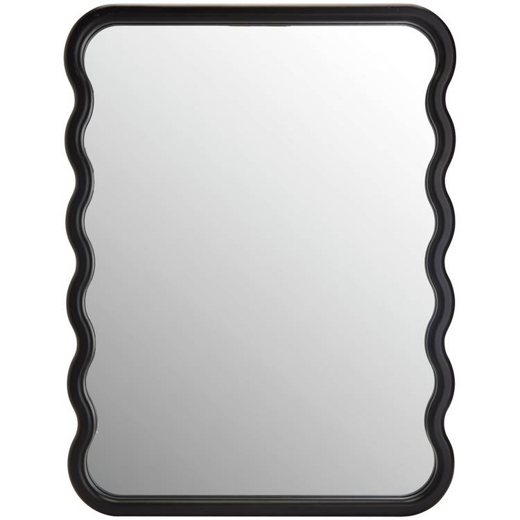 Habitat Black Wiggle Wall Mirror 60x80cm, imported from the UK