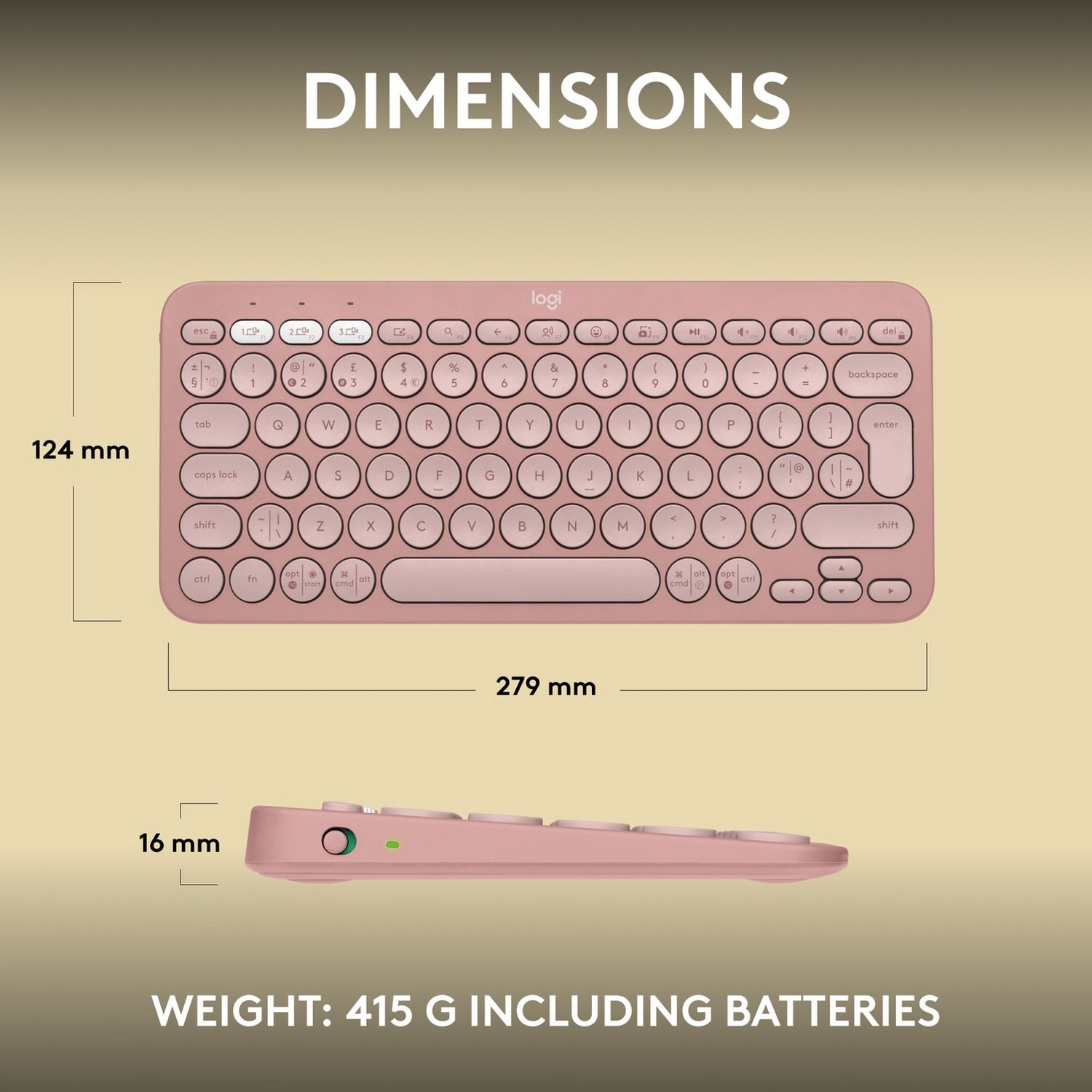 Logitech wireless keyboard Rose - imported from the UK