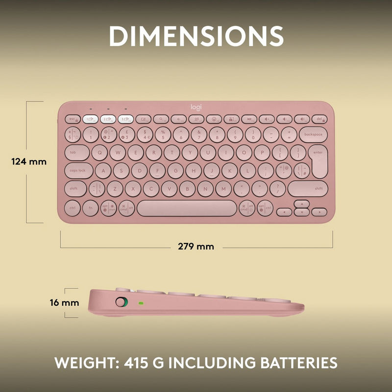 Logitech wireless keyboard Rose - imported from the UK