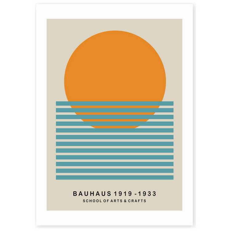 East End Prints Sun Bauhaus art print A3 (British brand)