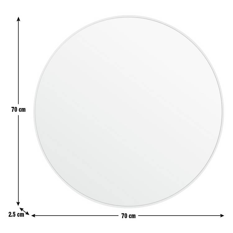 Home Essentials grey round wall mirror 70x70cm (British brand)