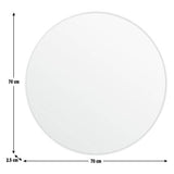 Home Essentials grey round wall mirror 70x70cm (British brand)
