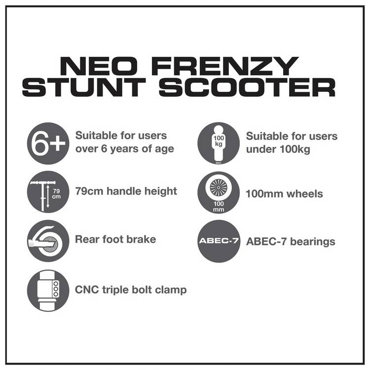 EVO Neo Frenzy Neochrome stunt scooter (British brand)