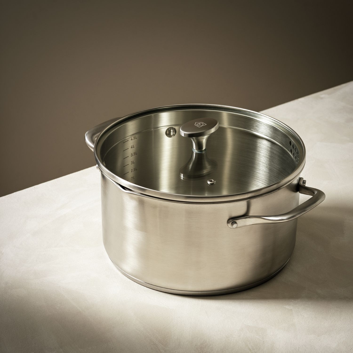Habitat brushed stainless steel stock pot 24cm - British product