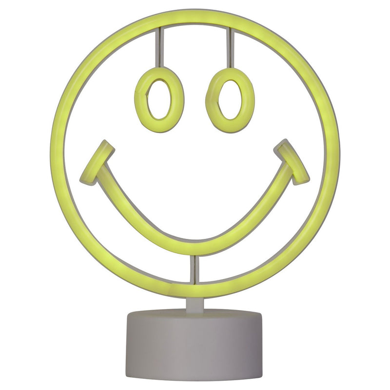 Searchlight smiley table lamp yellow 22cm - British product