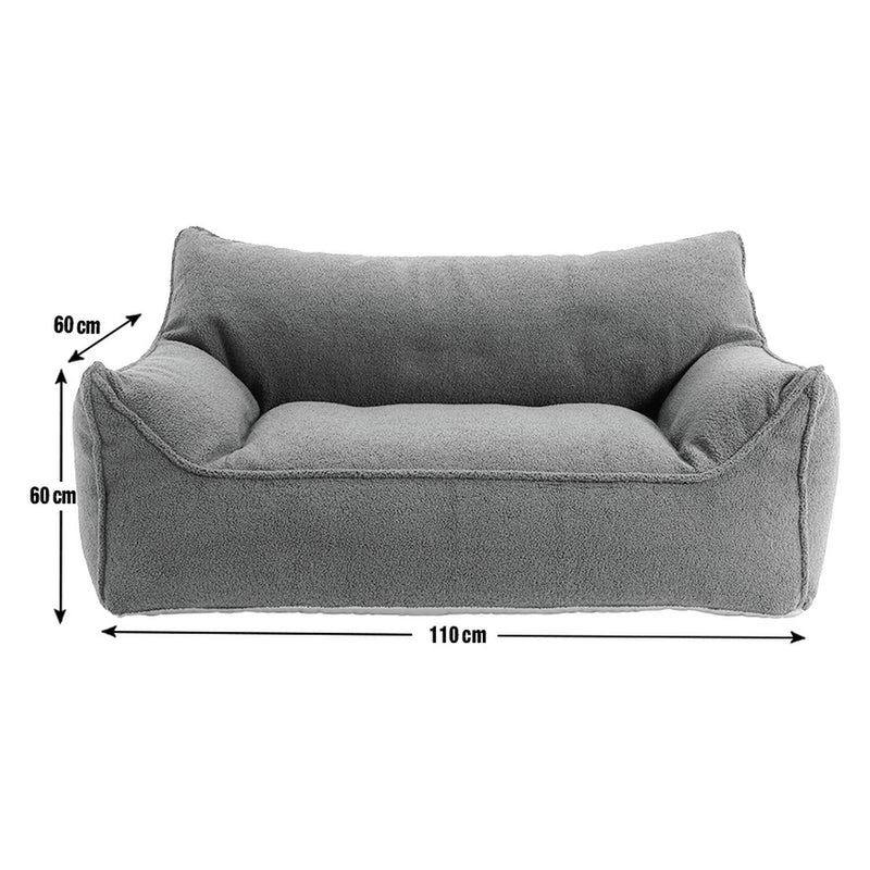 Kaikoo Kids Double Chair Bean Bag - Off White