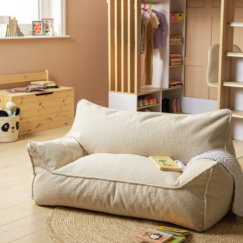 Kaikoo Kids Double Chair Bean Bag - Off White