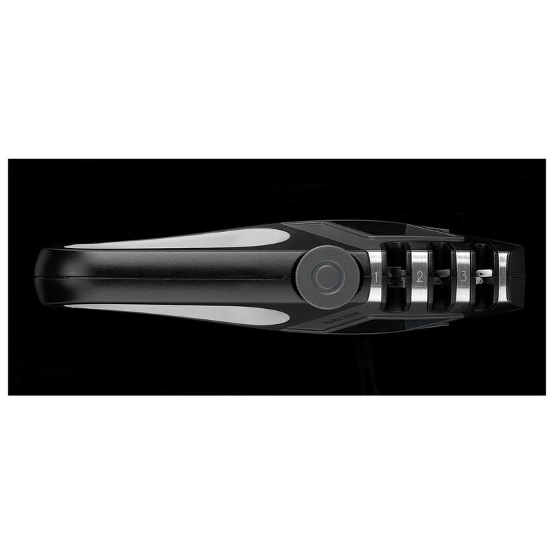 Salter hand held knife sharpener black 4-in-1 tool - British product
