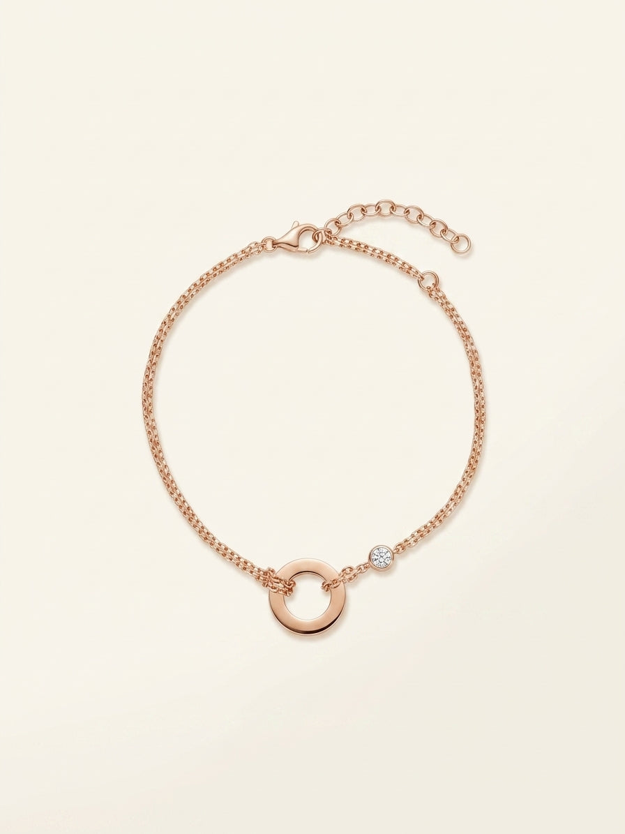 Cartier LOVE bracelet 18ct rose gold with two diamonds (British brand)