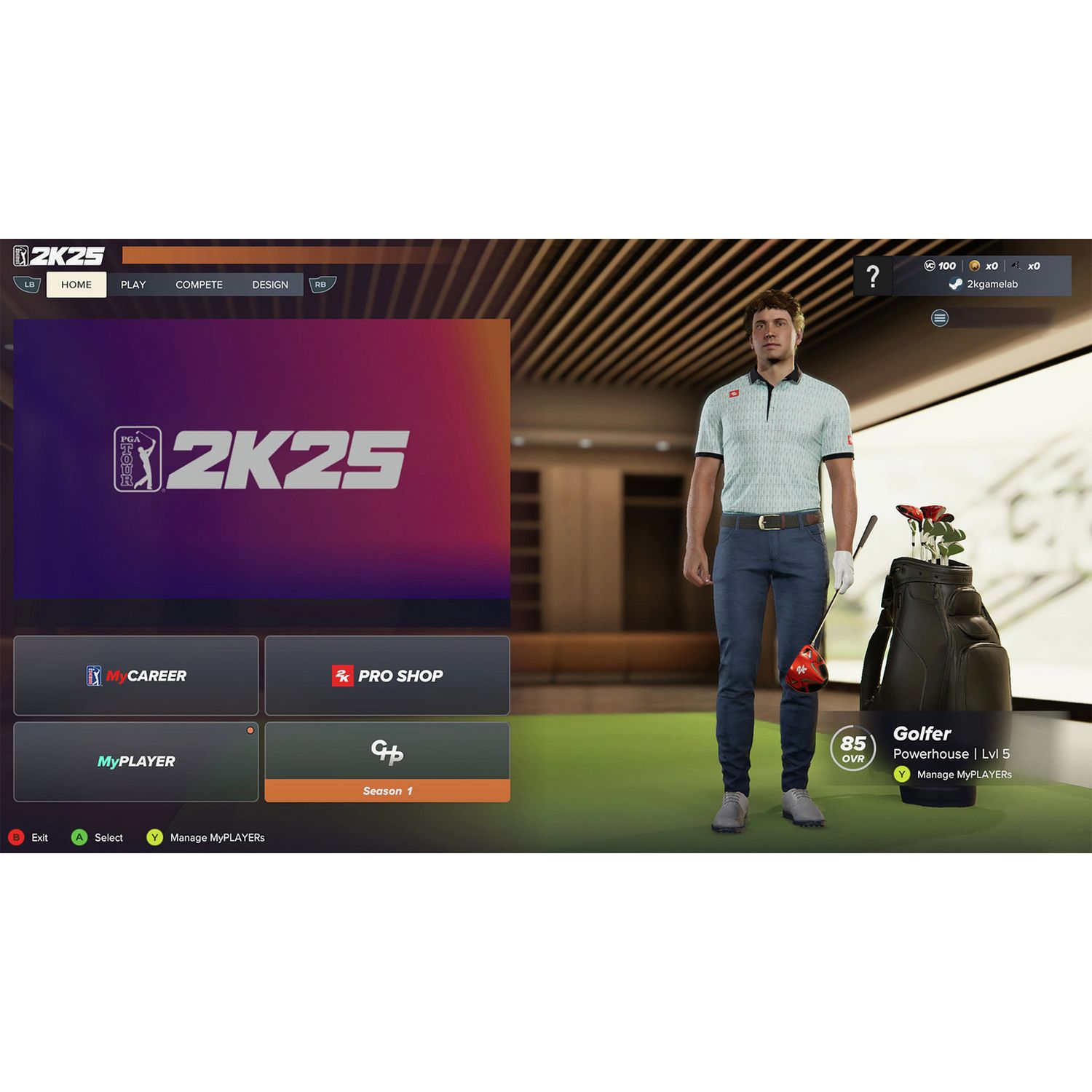 PGA TOUR 2K25 Xbox Series X game (British brand)