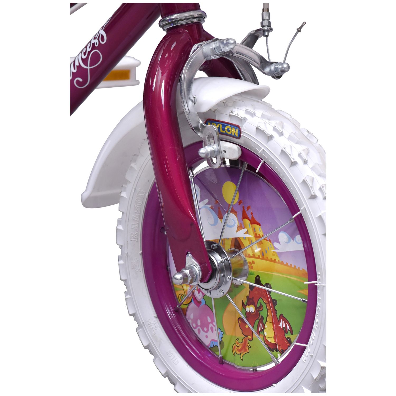 Pedal Pals 12 inch pink kids mountain bike, UK version