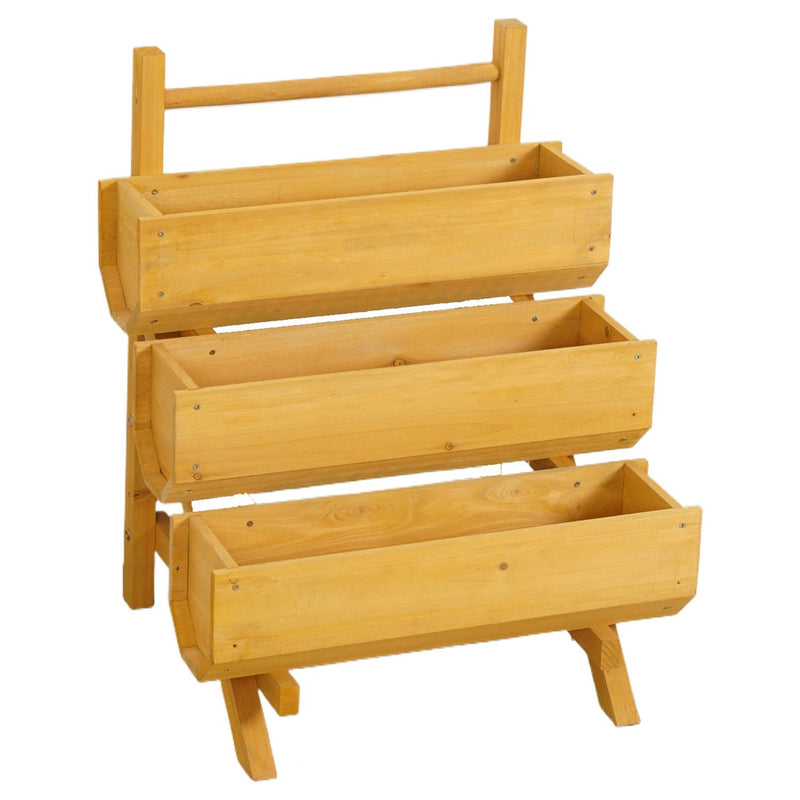 McGregor stepped timber garden planter three tiers - British product