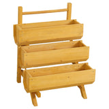 McGregor stepped timber garden planter three tiers - British product