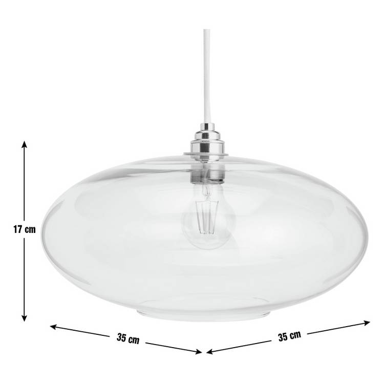 Habitat clear glass easy fit lampshade 35cm - British product