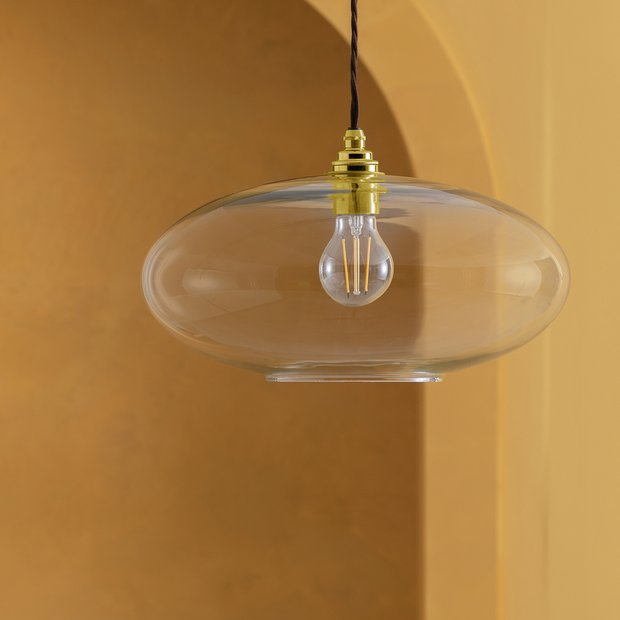 Habitat clear glass easy fit lampshade 35cm - British product