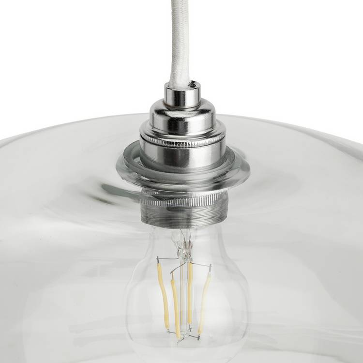 Habitat clear glass easy fit lampshade 35cm - British product
