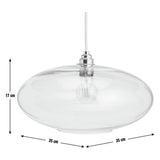 Habitat clear glass easy fit lampshade 35cm - British product