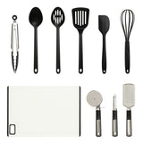 Home Essentials 10 piece utensil set black (British brand)