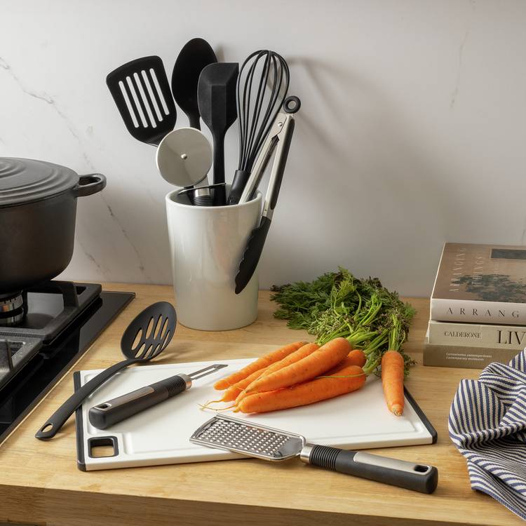 Home Essentials 10 piece utensil set black (British brand)