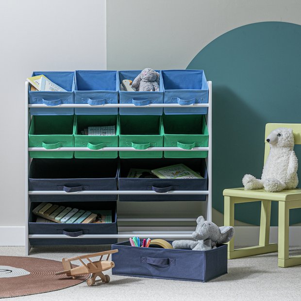Argos Home kids 4 tier basket storage unit blue - British product