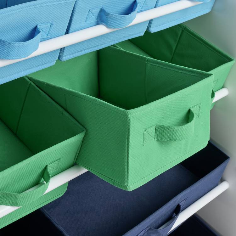 Argos Home kids 4 tier basket storage unit blue - British product