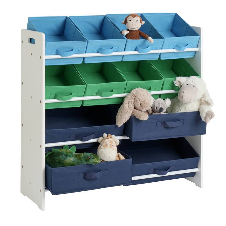Argos Home kids 4 tier basket storage unit blue - British product