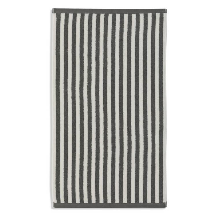 Habitat grey stripe hand towel 90x50cm (British brand)