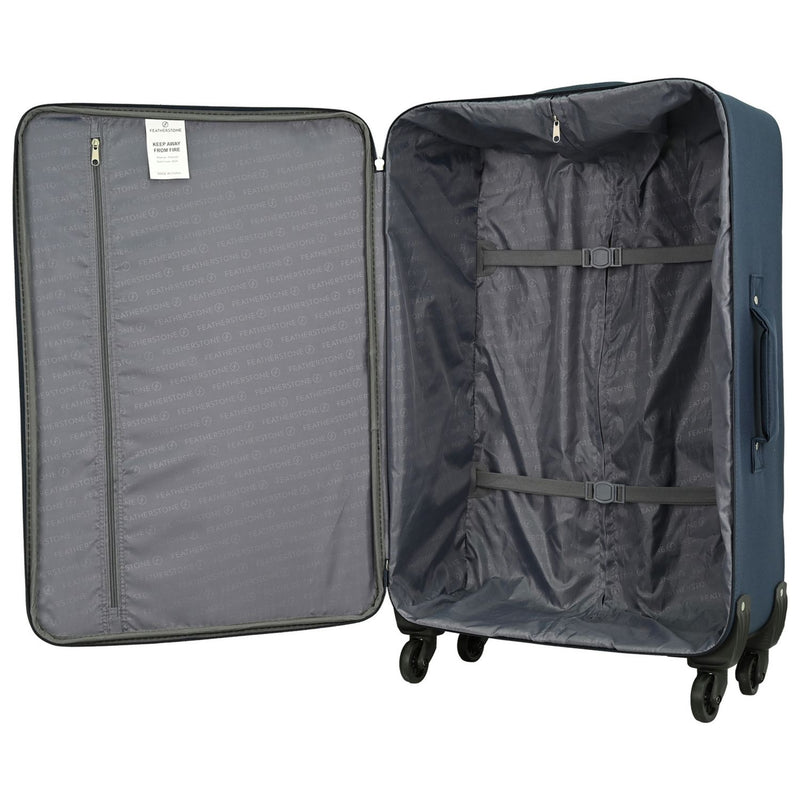 Featherstone large soft suitcase navy, imported from the UK