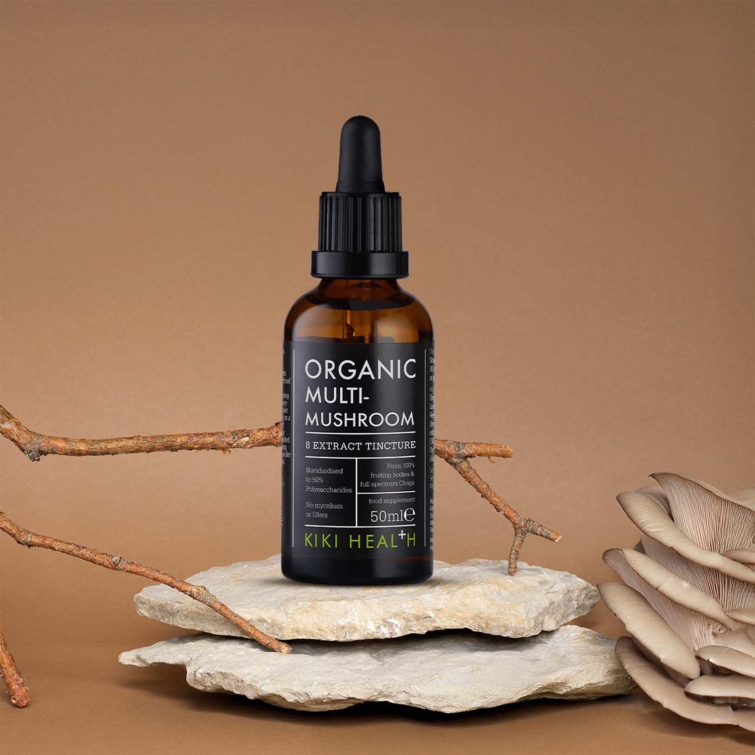 KIKI Health organic multi-mushroom extract tincture 50ml - British product